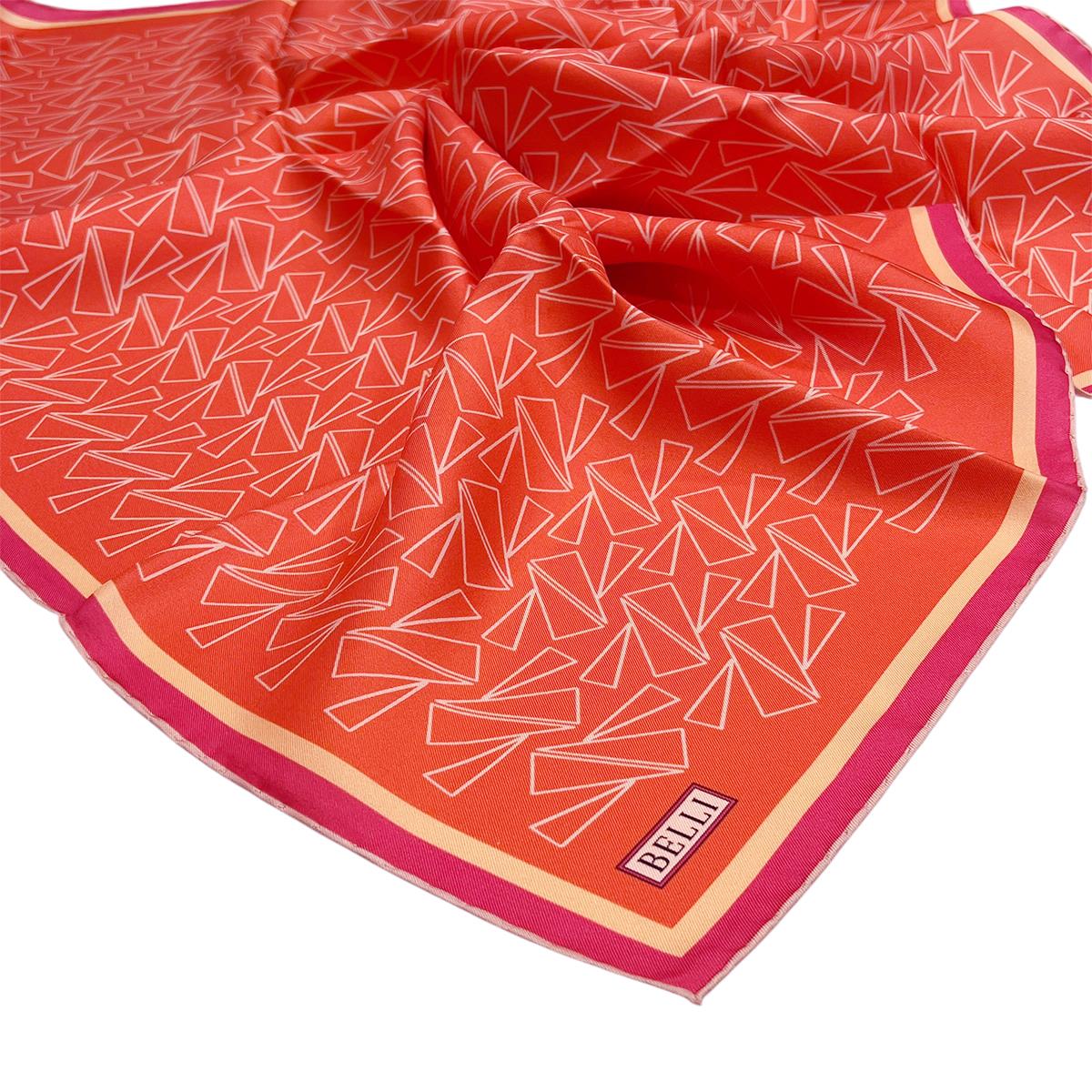 Belli İpek Eşarp - 4060-80 Turuncu Twill