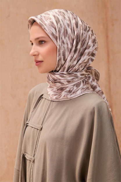 Belli İpek Eşarp - 4103-85 Bej Vizon Twill