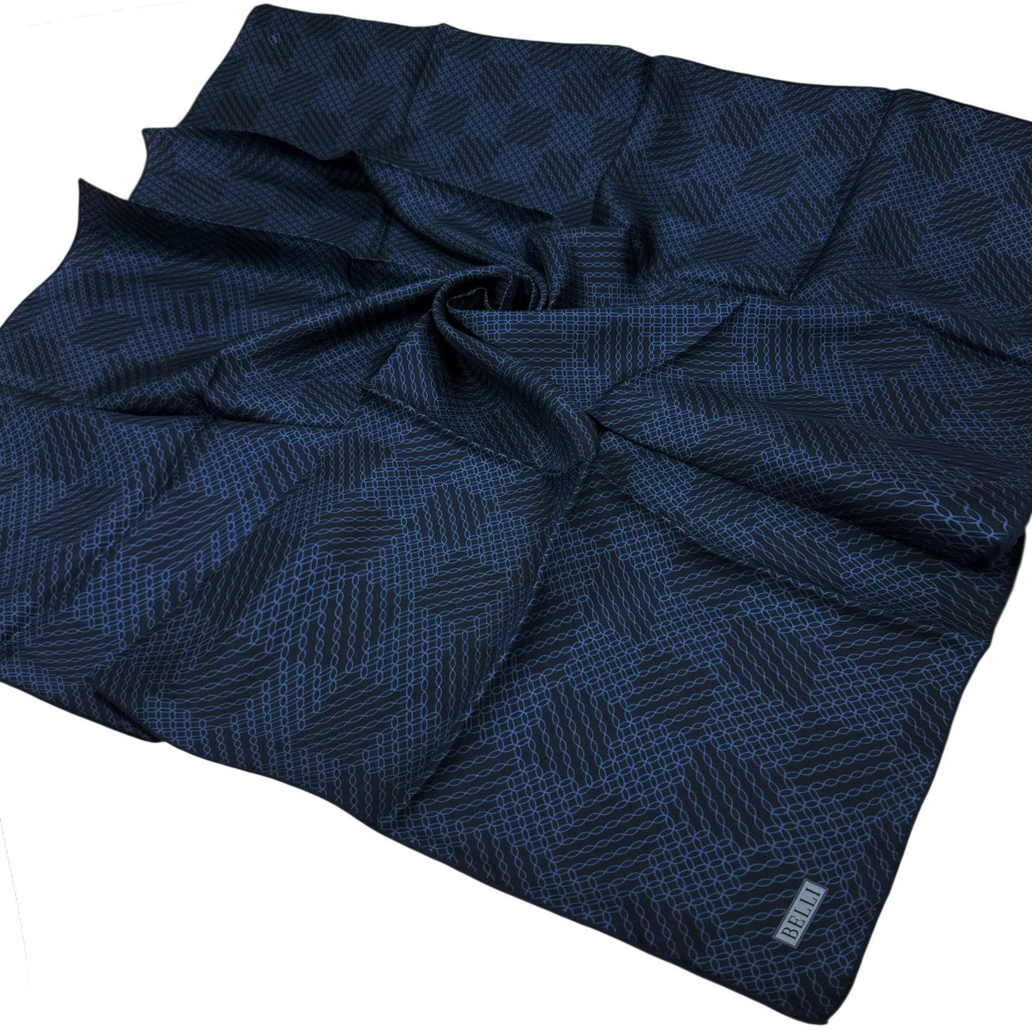 Belli İpek Eşarp - 4104-61 Lacivert Twill