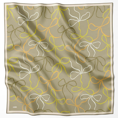 Belli İpek Eşarp - 4113-34 Yağ Yeşili Twill