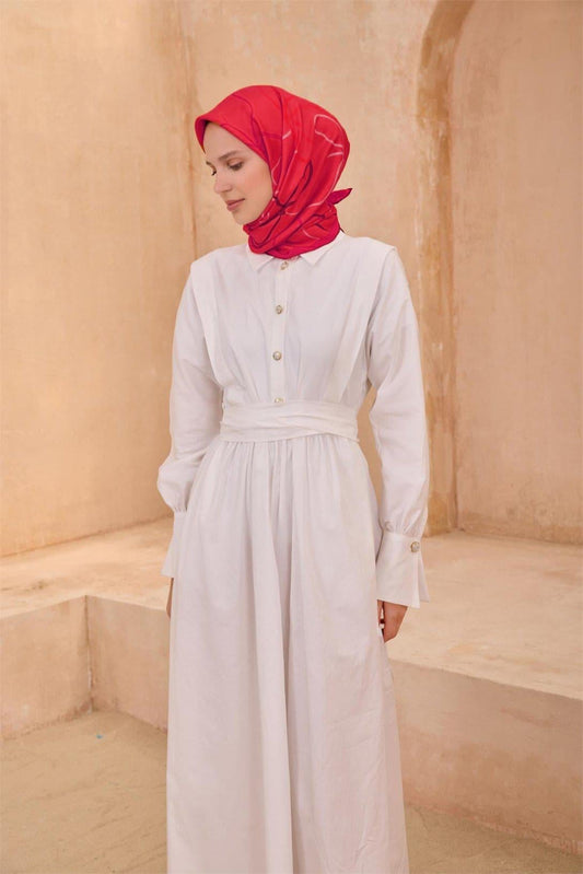 Belli İpek Eşarp - 4113-84 Fuşya Twill