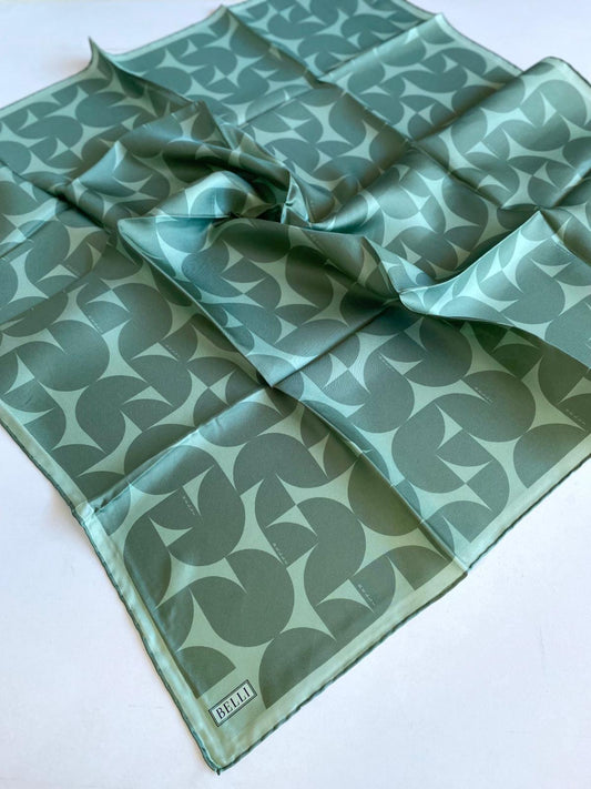 Belli İpek Eşarp - 4117-02 Haki Twill