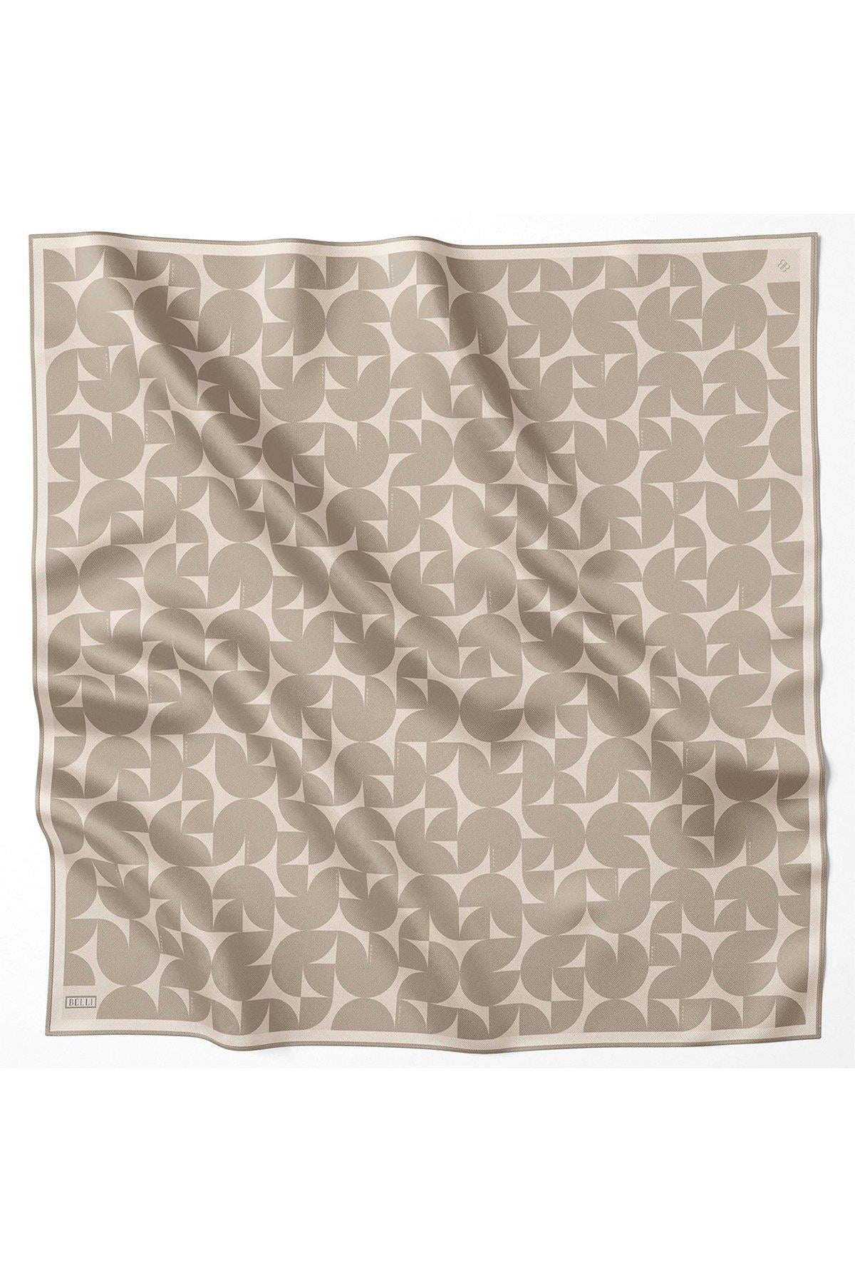 Belli İpek Eşarp - 4117-56 Bej Twill