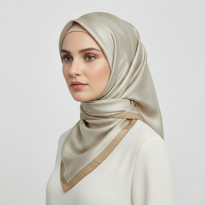 Belli İpek Eşarp - 4201-31 Bej Twill