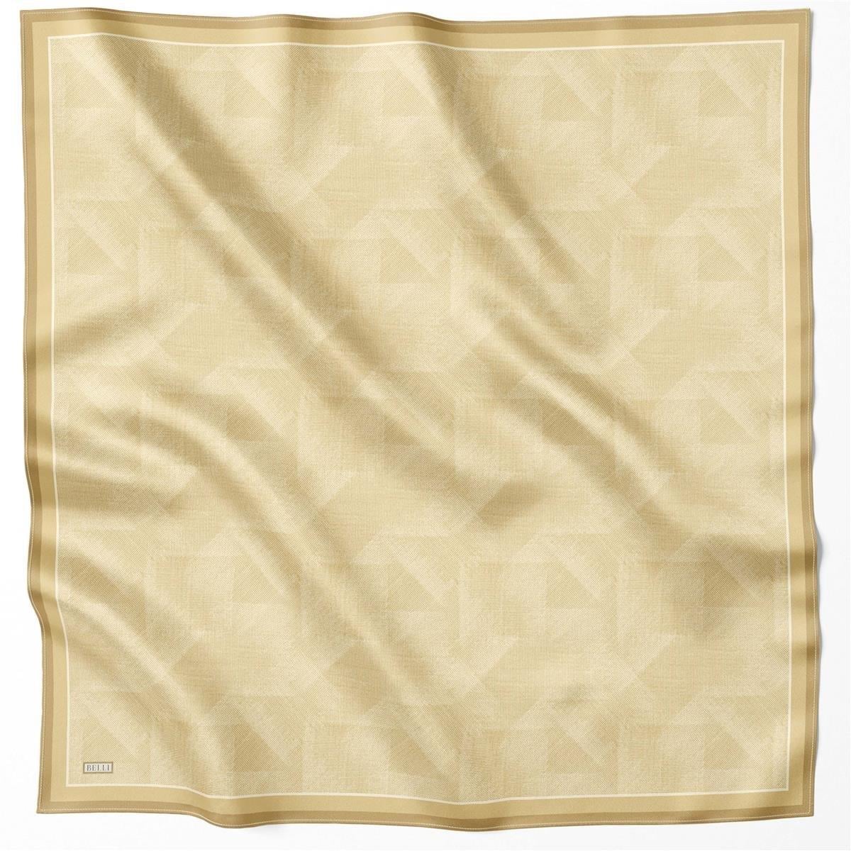 Belli İpek Eşarp - 4201-33 Sarı Twill