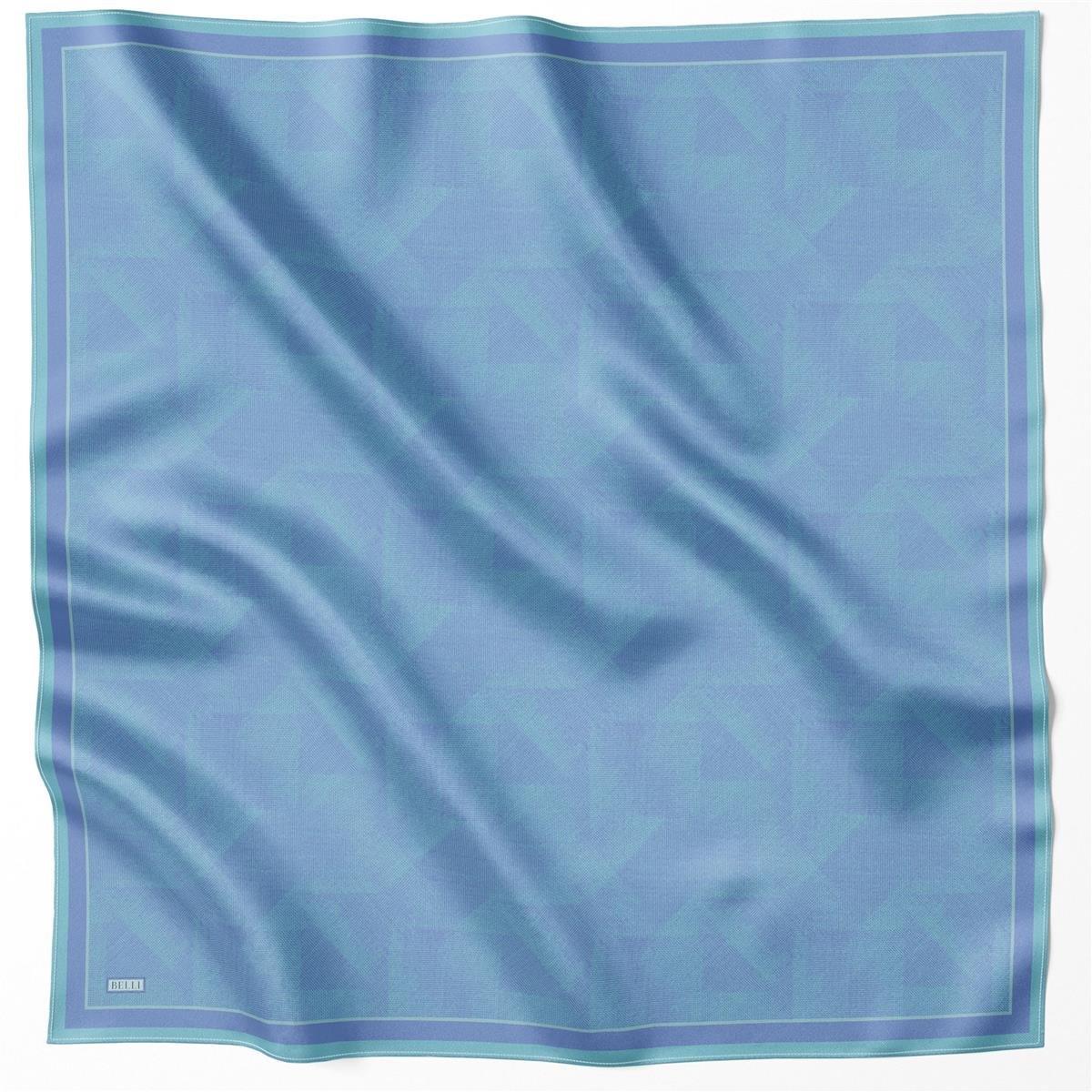 Belli İpek Eşarp - 4201-41 Mavi Twill