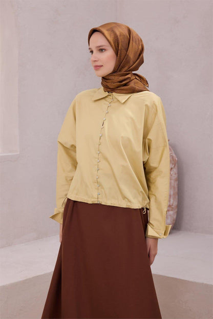 Belli İpek Eşarp - 4201-42 Camel Twill