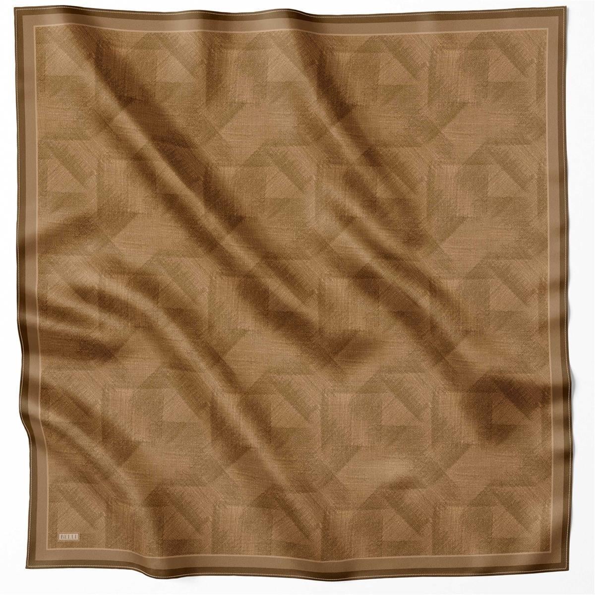 Belli İpek Eşarp - 4201-42 Camel Twill