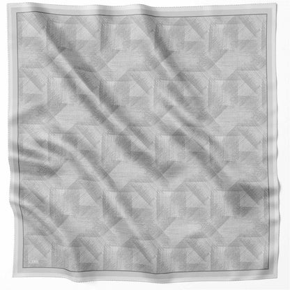 Belli İpek Eşarp - 4201-47 Gümüş Twill