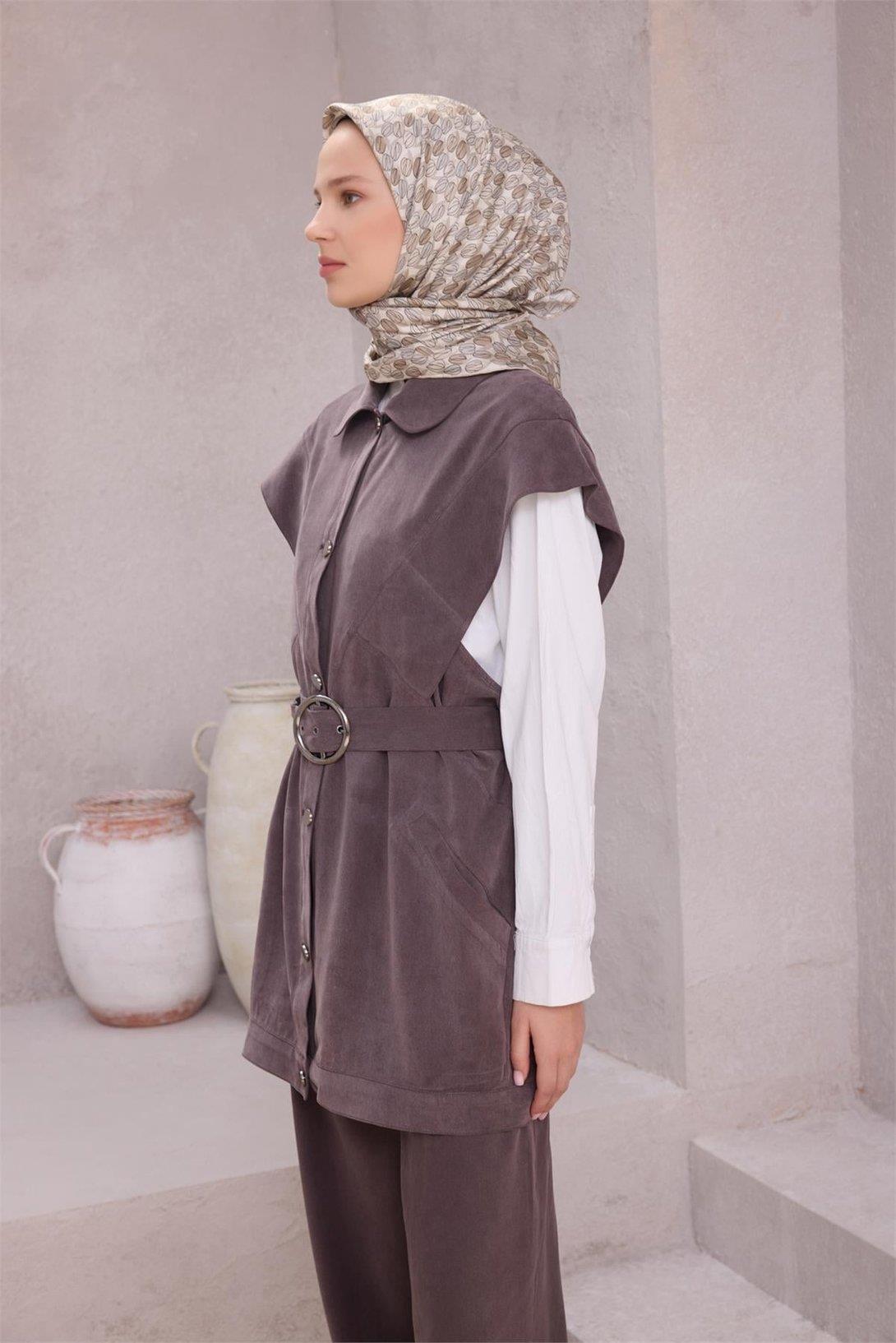 Belli İpek Eşarp - 4204-84 Taş Twill