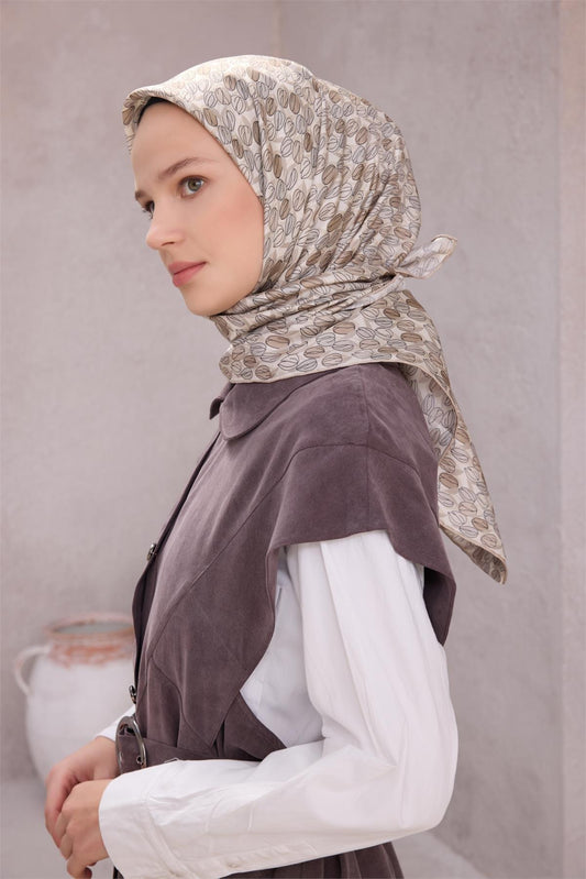 Belli İpek Eşarp - 4204-84 Taş Twill