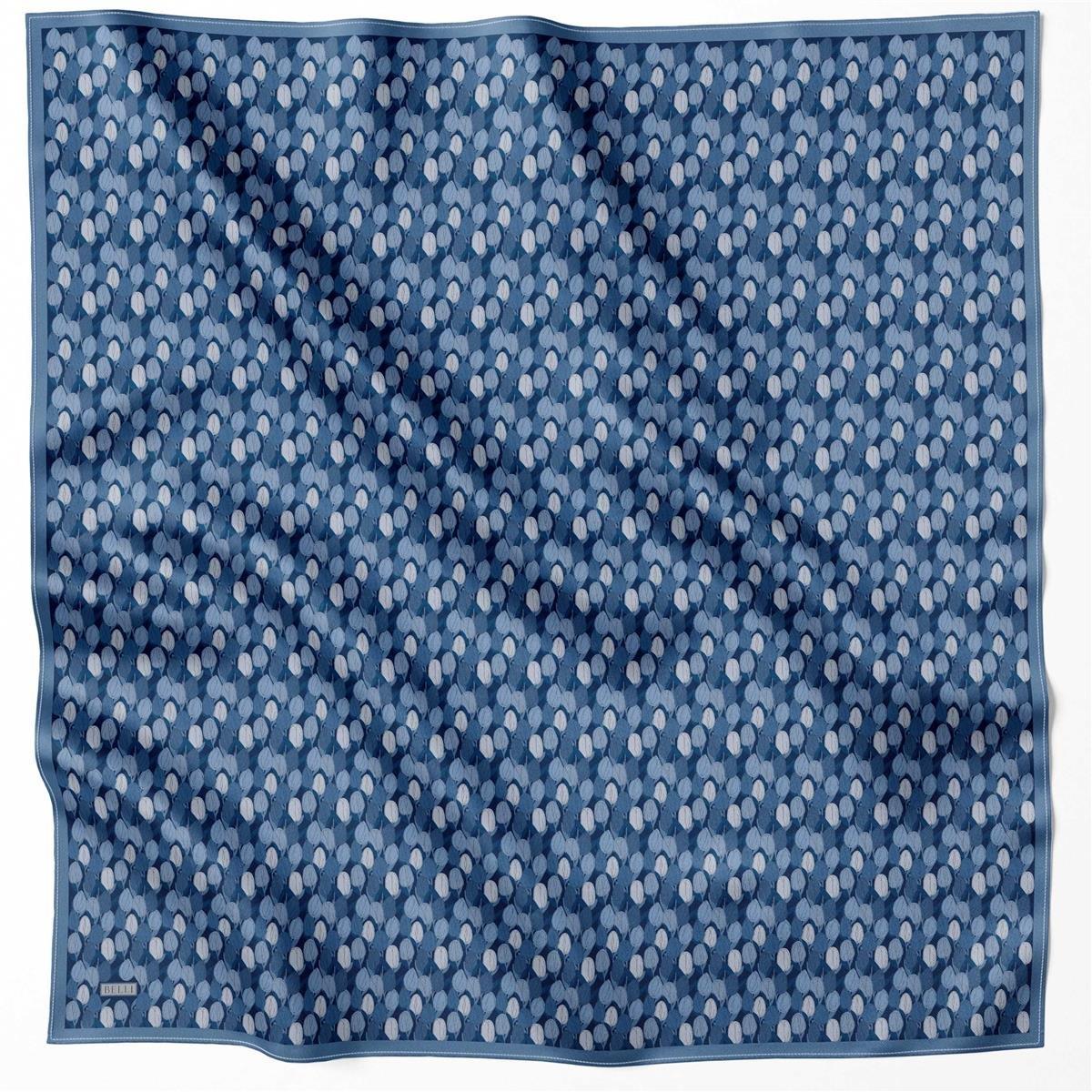 Belli İpek Eşarp - 4204-86 Lacivert Twill