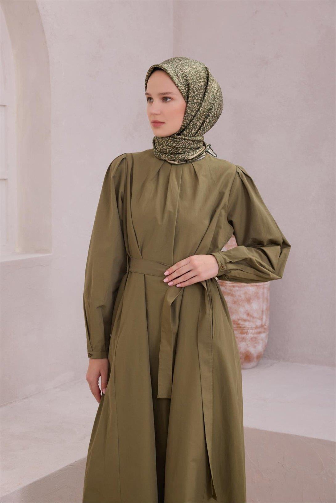 Belli İpek Eşarp - 4208-06 Yeşil Twill