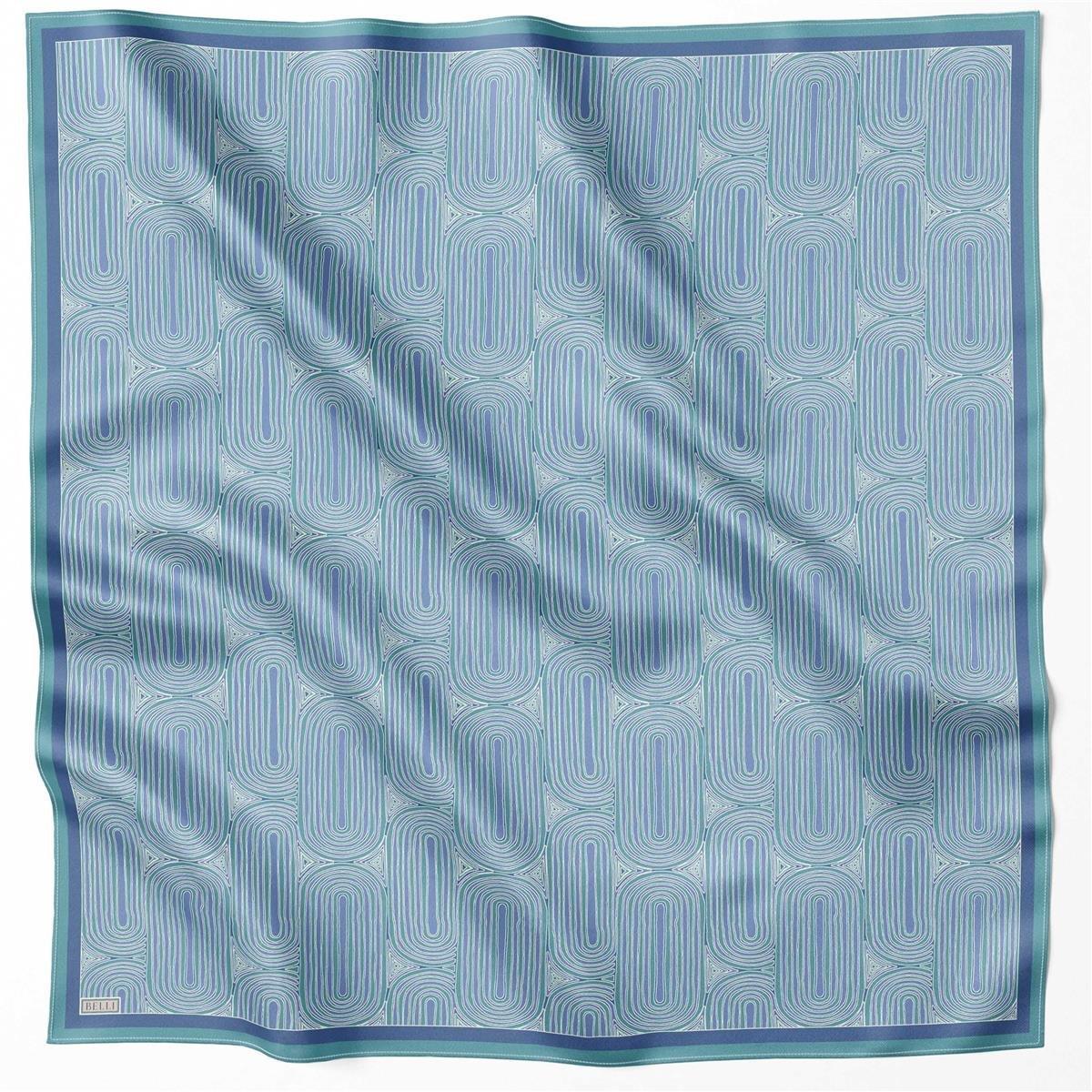 Belli İpek Eşarp - 4209-37 Mavi Twill