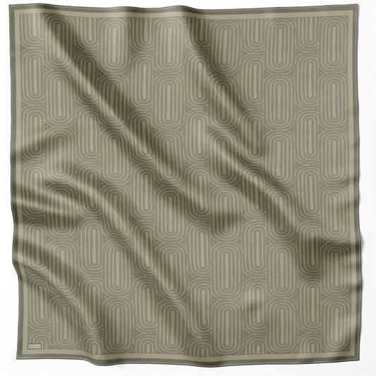 Belli İpek Eşarp - 4209-82 Haki Twill