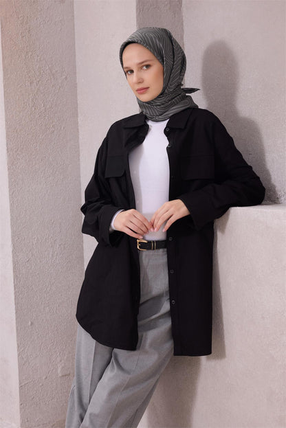 Belli İpek Eşarp - 4209-88 Gri Twill