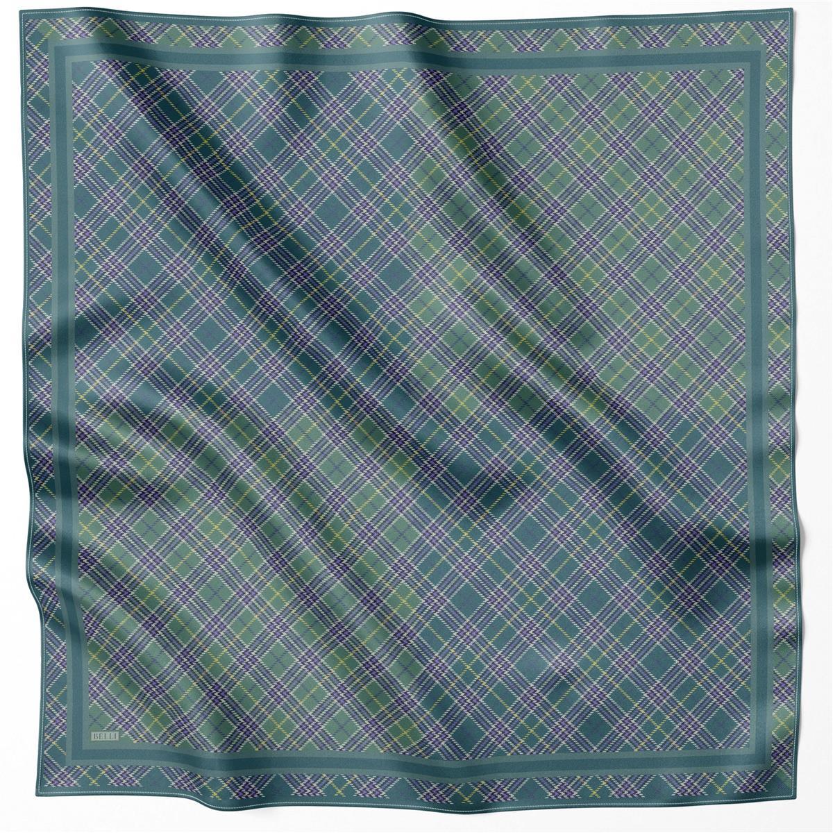 Belli İpek Eşarp - 4218-50 Yeşil Twill