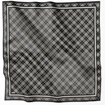 Belli İpek Eşarp - 4218-88 Siyah Füme Twill
