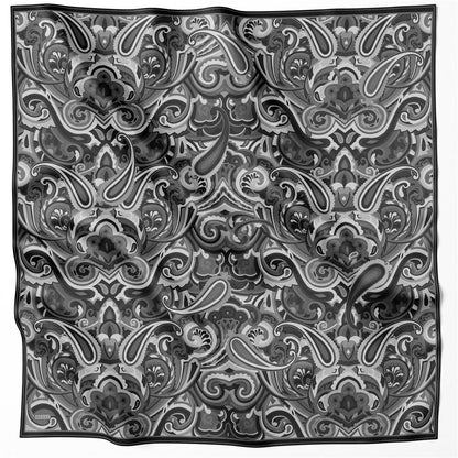 Belli İpek Eşarp - 4222-58 Siyah Twill