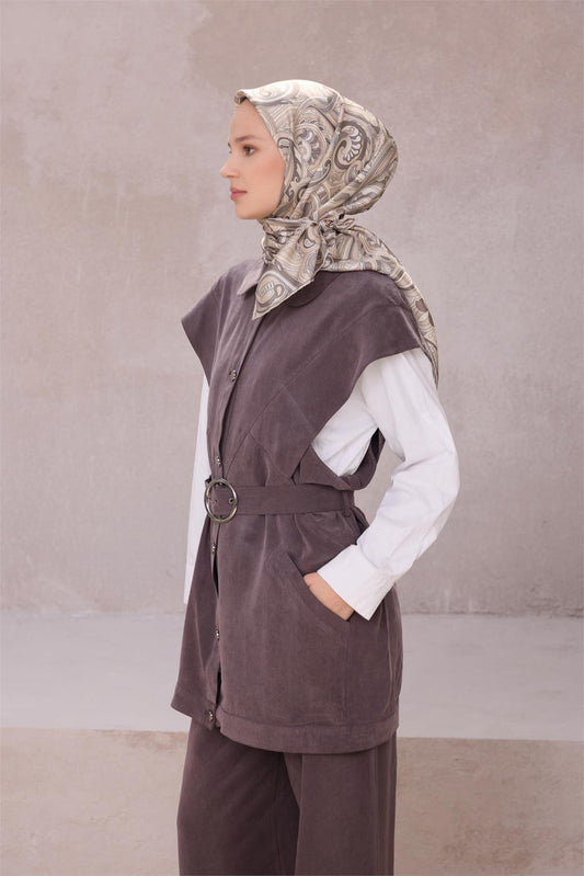 Belli İpek Eşarp - 4222-84 Taş Twill