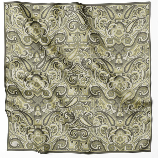 Belli İpek Eşarp - 4222-87 Haki Twill