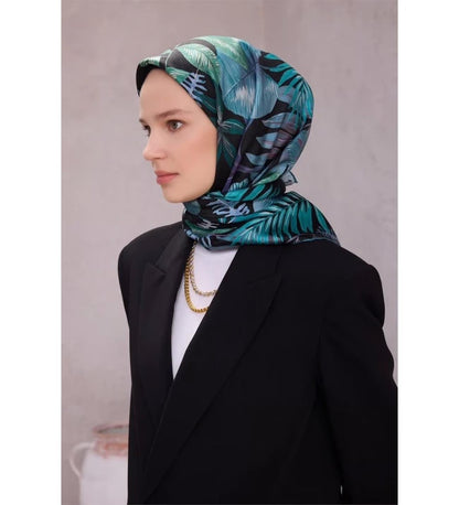 Belli İpek Eşarp - 4225-80 Siyah Twill