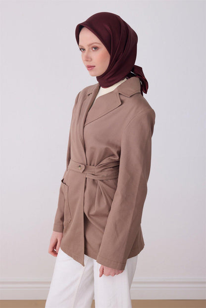 Belli İpek Eşarp - 4305-03 Bordo Twill