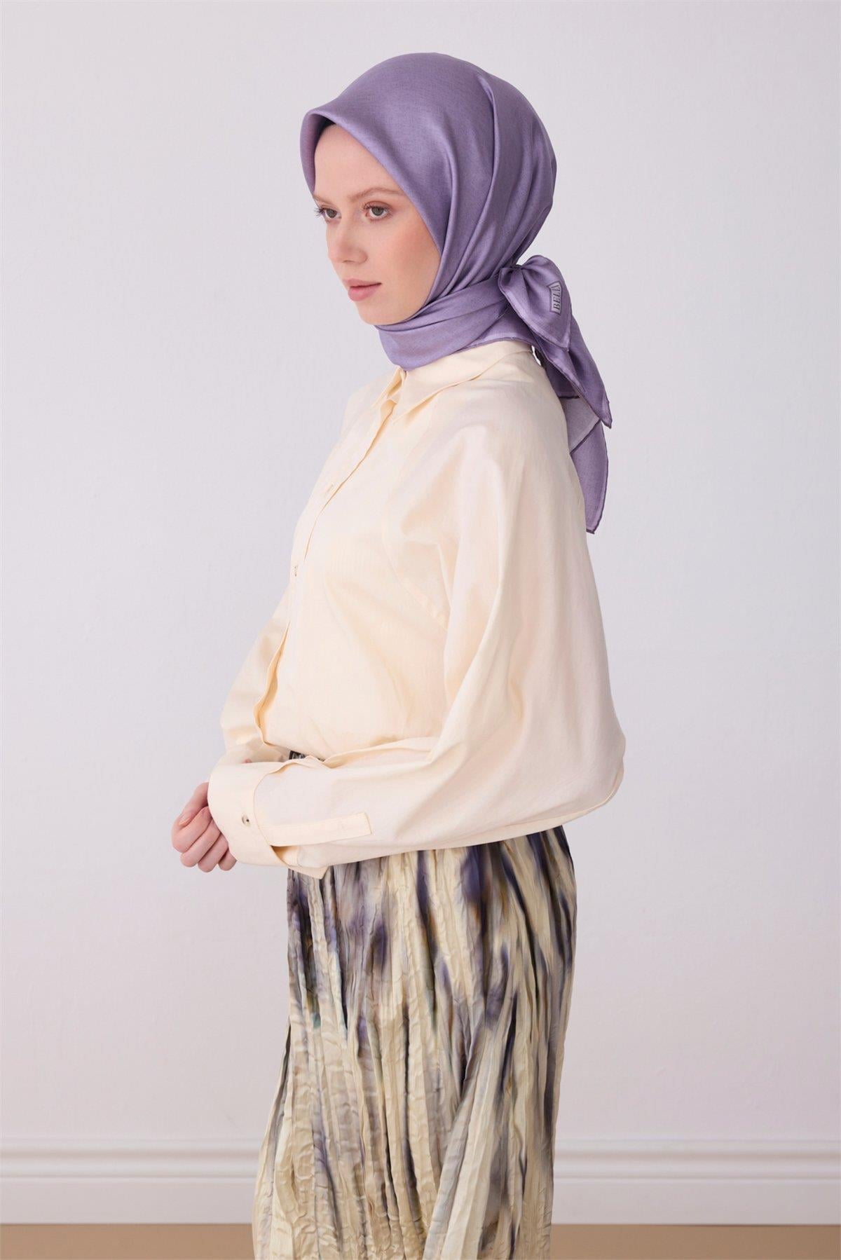 Belli İpek Eşarp - 4305-05 Lila Twill