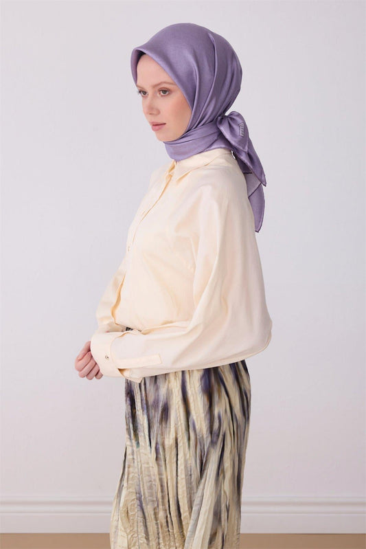 Belli İpek Eşarp - 4305-05 Lila Twill