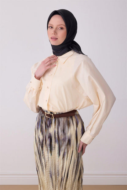Belli İpek Eşarp - 4305-50 Siyah Twill