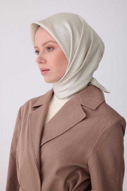 Belli İpek Eşarp - 4305-53 Krem Twill