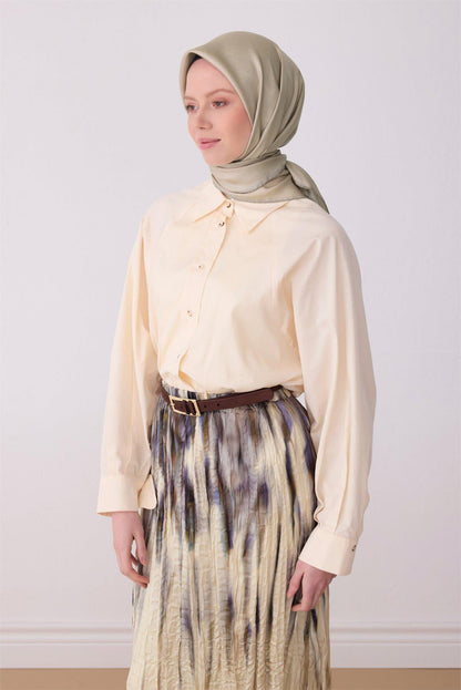 Belli İpek Eşarp - 4305-82 Bej Twill