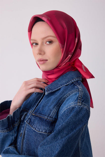Belli İpek Eşarp - 4306-30 Pembe Twill