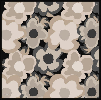 Belli İpek Eşarp - 4306-89 Siyah Taş Twill
