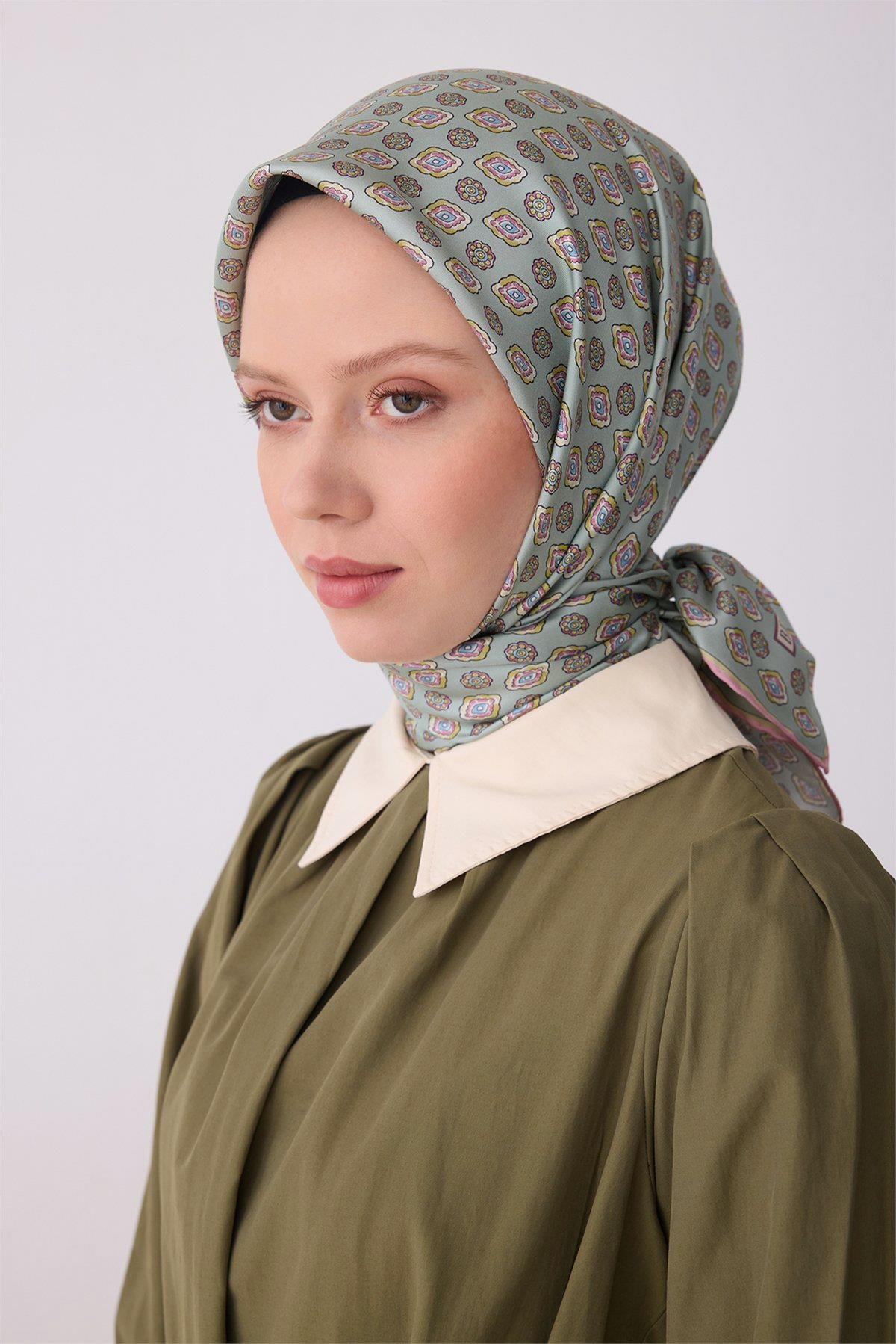 Belli İpek Eşarp - 4308-34 Mint Twill