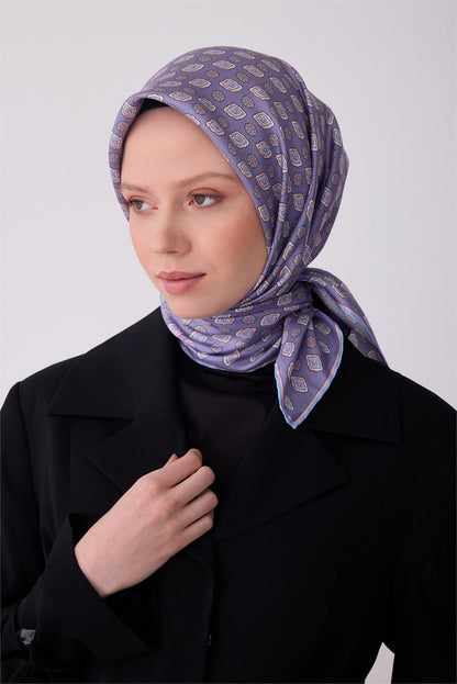 Belli İpek Eşarp - 4308-35 Lila Twill