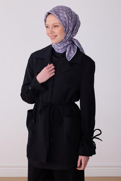 Belli İpek Eşarp - 4308-35 Lila Twill