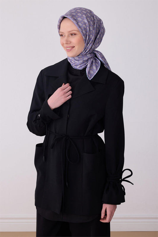 Belli İpek Eşarp - 4308-35 Lila Twill