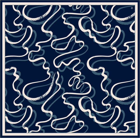 Belli İpek Eşarp - 4309-34 Lacivert Twill