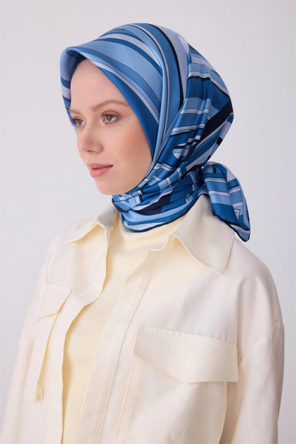 Belli İpek Eşarp - 4311-05 Lacivert Twill