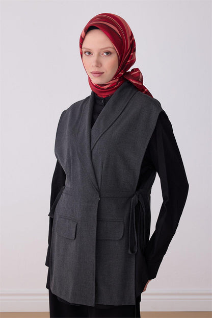 Belli İpek Eşarp - 4311-06 Kırmızı Twill