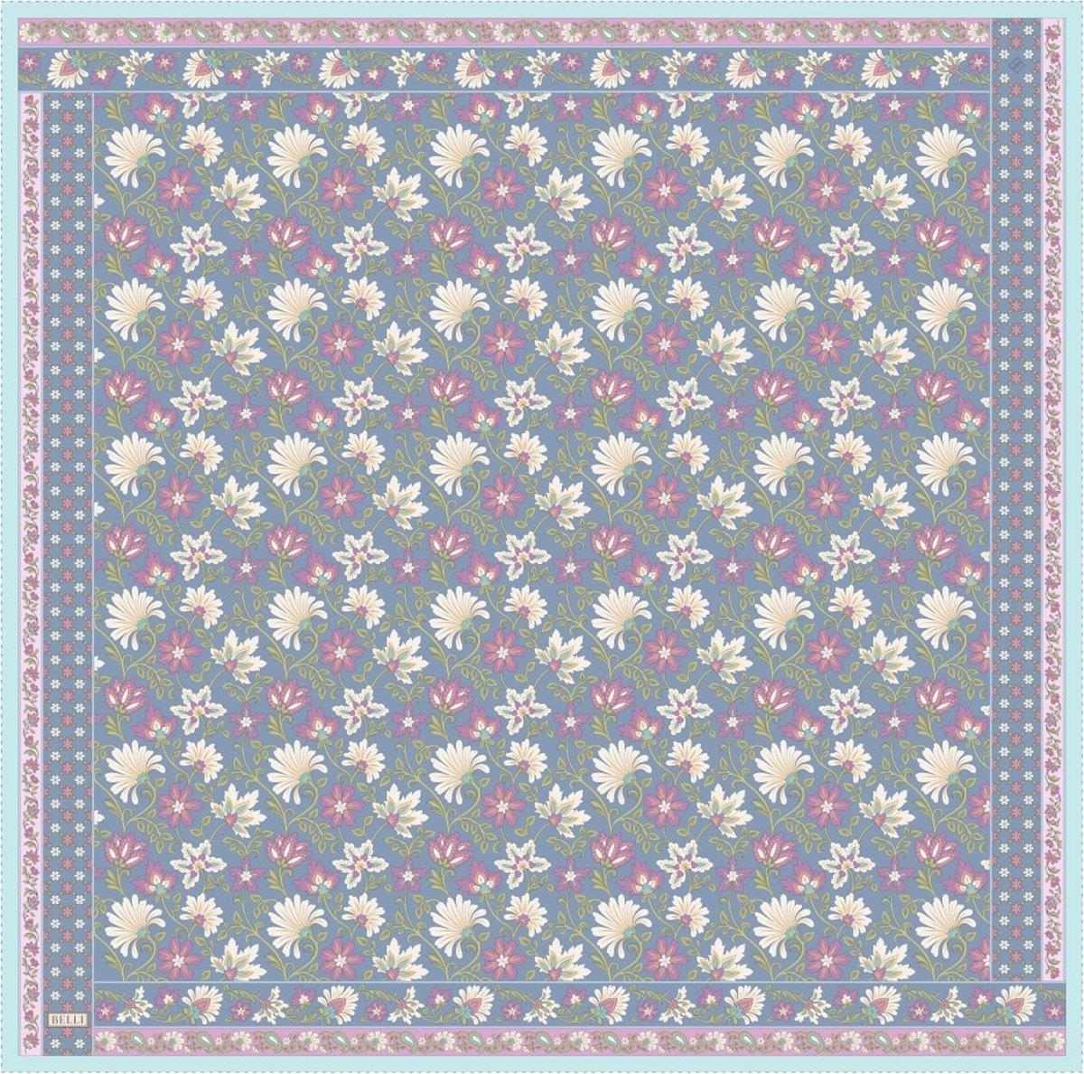Belli İpek Eşarp - 4314-32 İndigo Twill