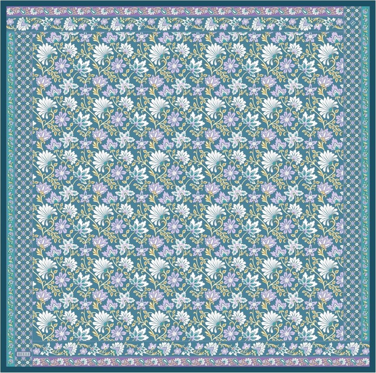 Belli İpek Eşarp - 4314-52 Mavi Twill