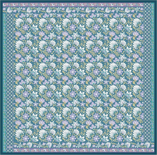 Belli İpek Eşarp - 4314-52 Mavi Twill
