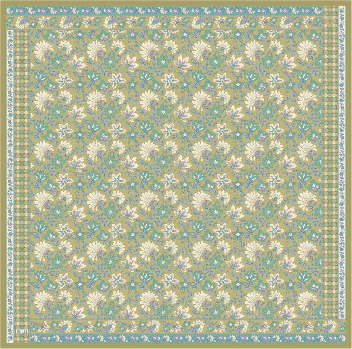 Belli İpek Eşarp - 4314-83 Yeşil Twill