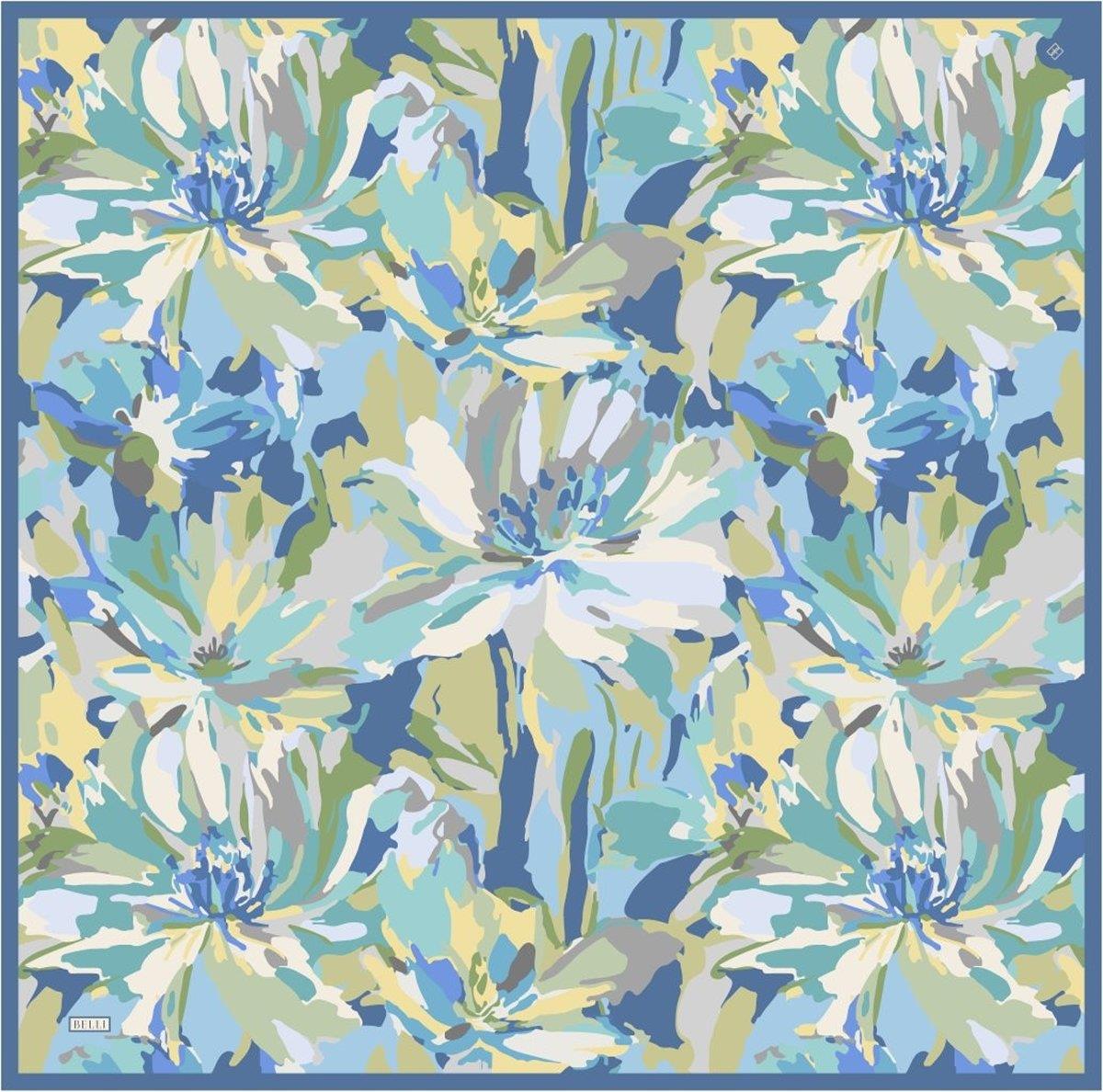 Belli İpek Eşarp - 4315-83 Turkuaz Twill