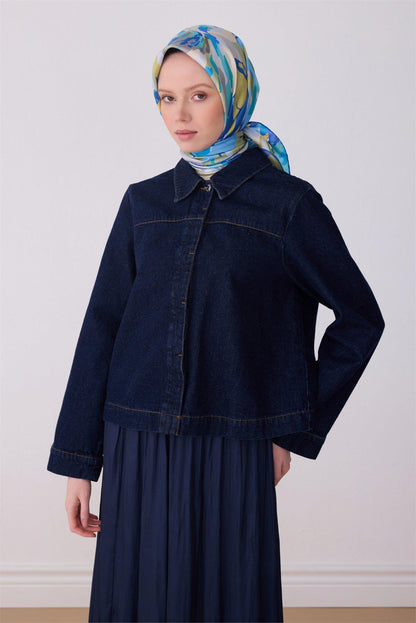 Belli İpek Eşarp - 4315-83 Turkuaz Twill
