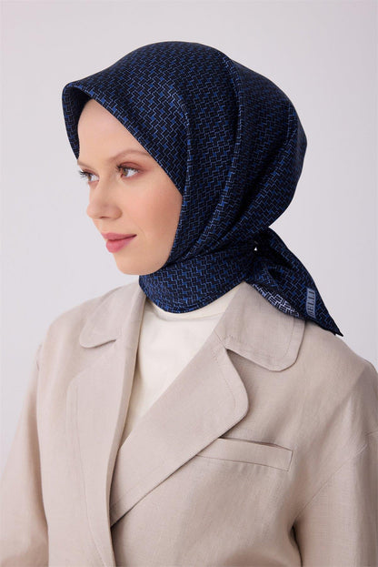 Belli İpek Eşarp - 4317-53 Lacivert Twill