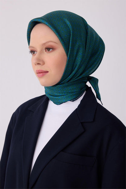 Belli İpek Eşarp - 4317-85 Petrol Twill