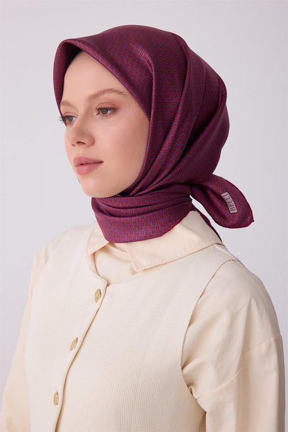 Belli İpek Eşarp - 4317-89 Mürdüm Twill